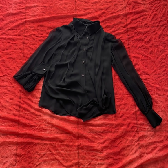 Alexander Berardi New York women hand crafted silk blouse button down shirt - Picture 4 of 8